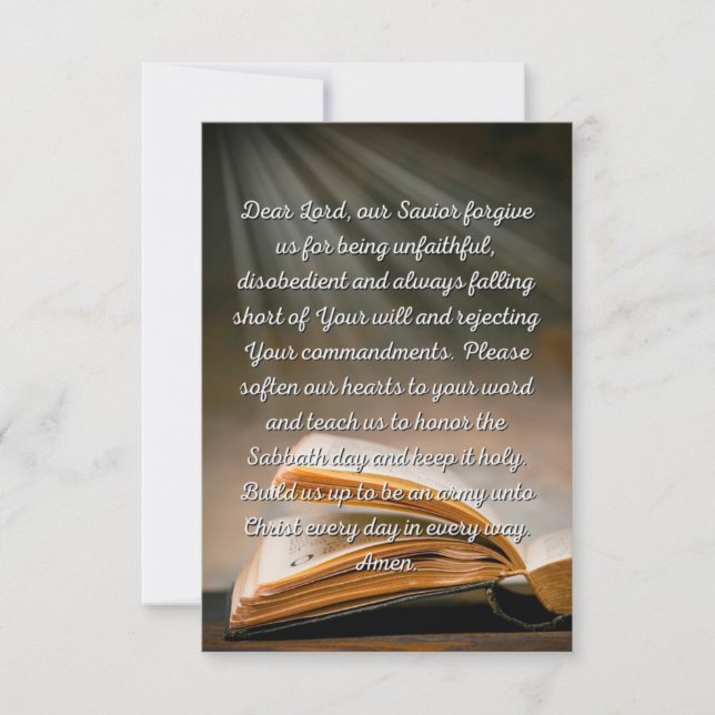 Förlåt mig, Lord Prayer Flat Greeting Card Kort (Framsida)