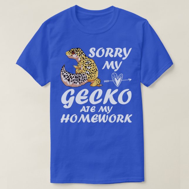 Förlåt min Leopard Gecko Ate My Homwork1 T Shirt (Design framsida)