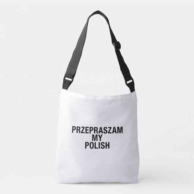 Förlåt mitt polska språk axelväska (Framsida)