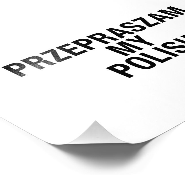 Förlåt mitt polska språk fototryck (Hörn)