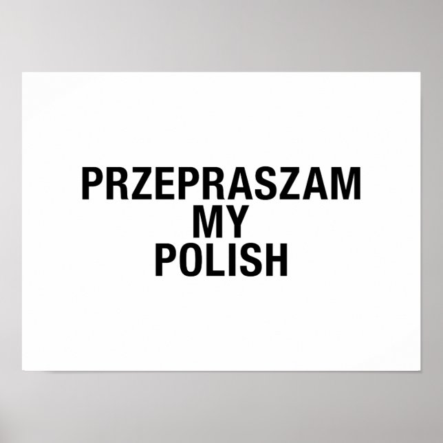 Förlåt mitt polska språk poster (Framsidan)