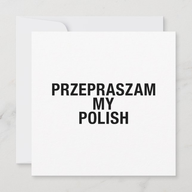 Förlåt mitt polska språk spara datumet (Framsida)
