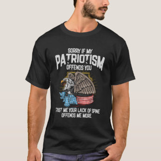 Förlåt om min patriotism förolämpar dig Amerikansk T Shirt