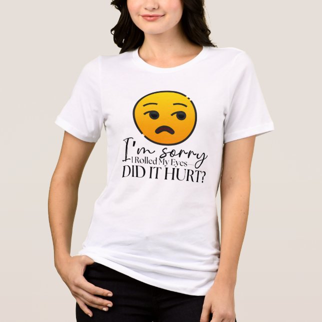 Förlåt... Ontde det? Funny Emoji T Shirt (Framsida)