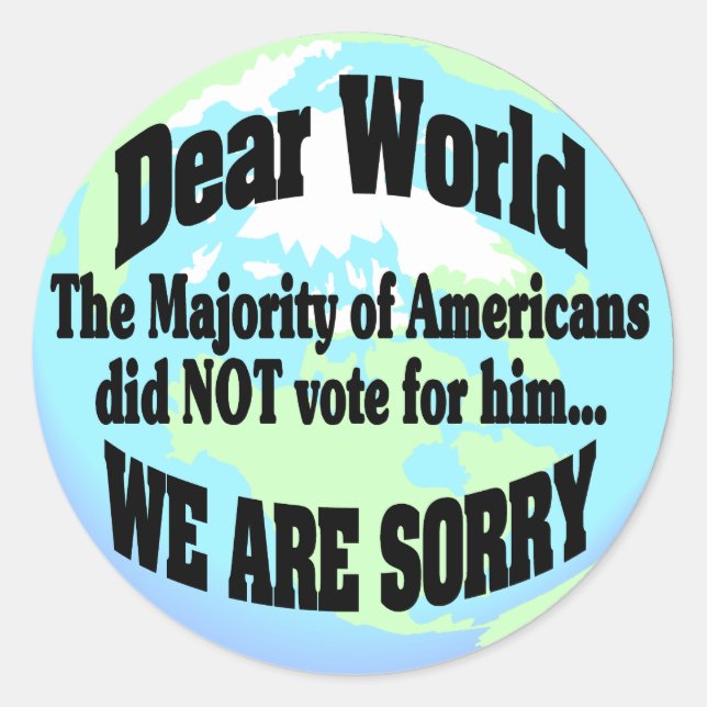 Förlåt Runt Klistermärke (Framsida)