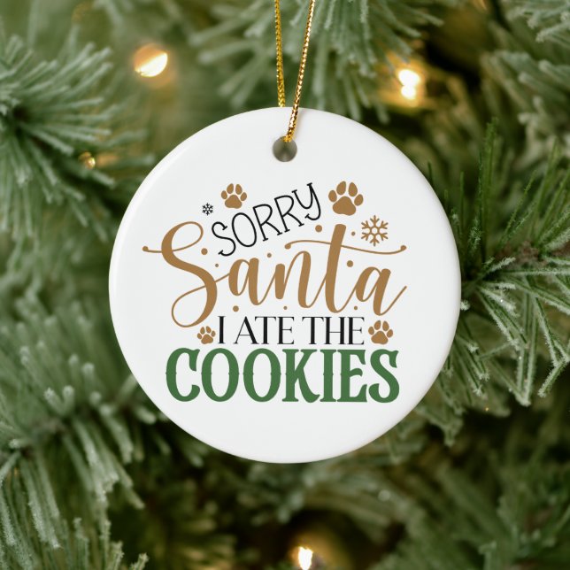 Förlåt Santa I Ate Cookies - jul Julgransprydnad Keramik (Träd)