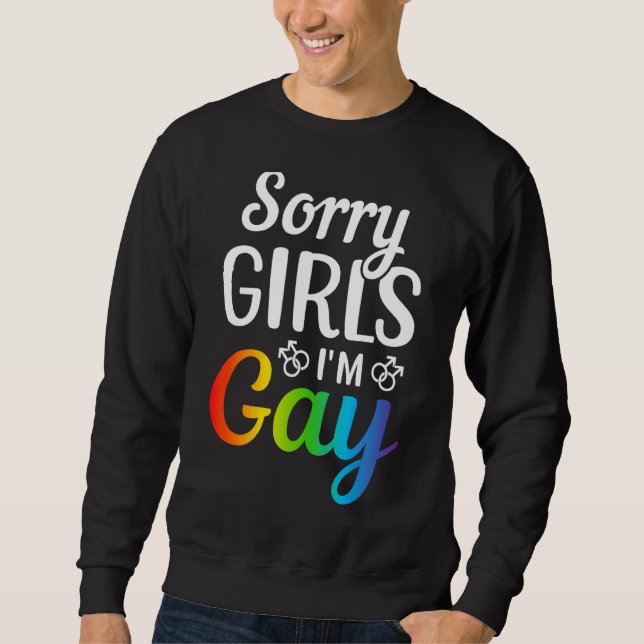 Förlåt tjejer jag är Gay Lång Ärmad Tröja (Framsida)