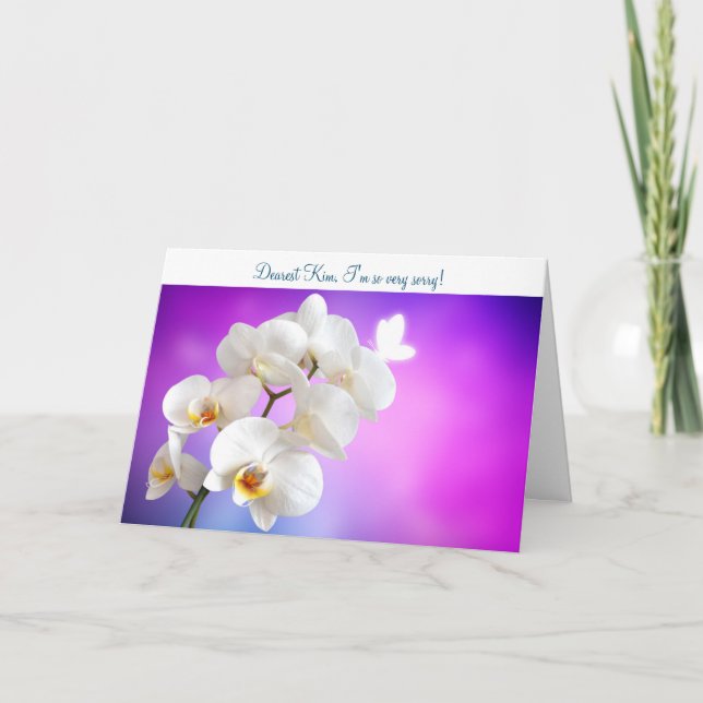 Förlåt, ursäkta mig - Orchids, Apologi Kort (Framsida)