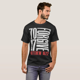 Förlåta 70 x 7 tidsjuttiotider sju matta Jesus T Shirt