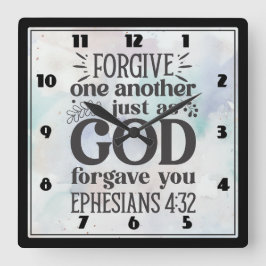 Förlåta varandra fyrkantig klocka