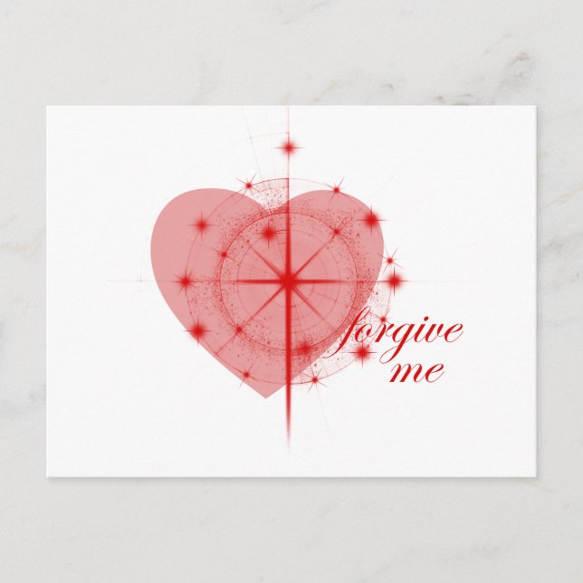 förlåtande hjärta vykort (Framsida)