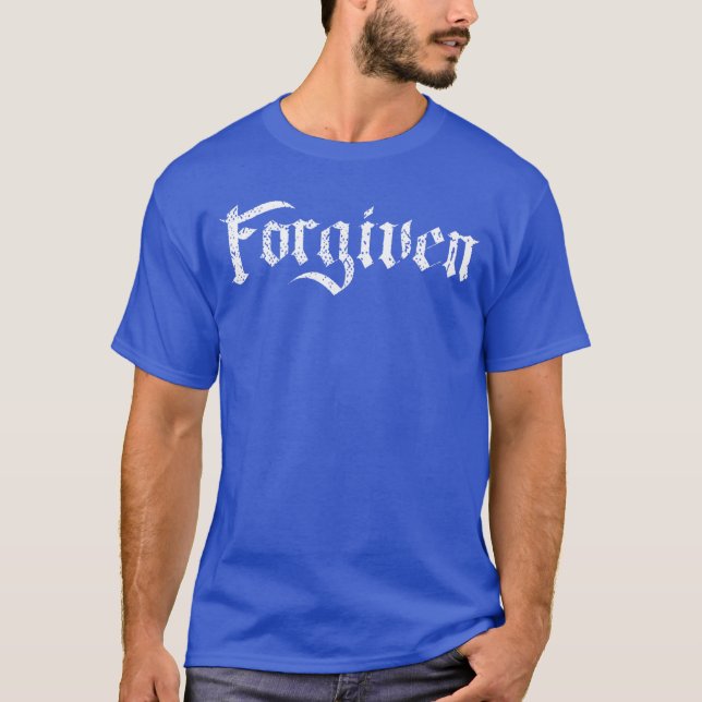Förlåten kristen inspirerande design för män t shirt (Framsida)