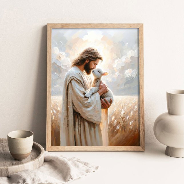 Förlåten, kristen väggkonst, Jesus lämnar de 99 Poster (Skapare uppladdad)