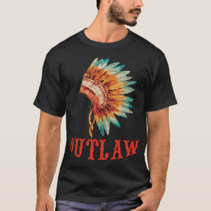 förlegad, infödd amerikan, konstig indianadress t shirt
