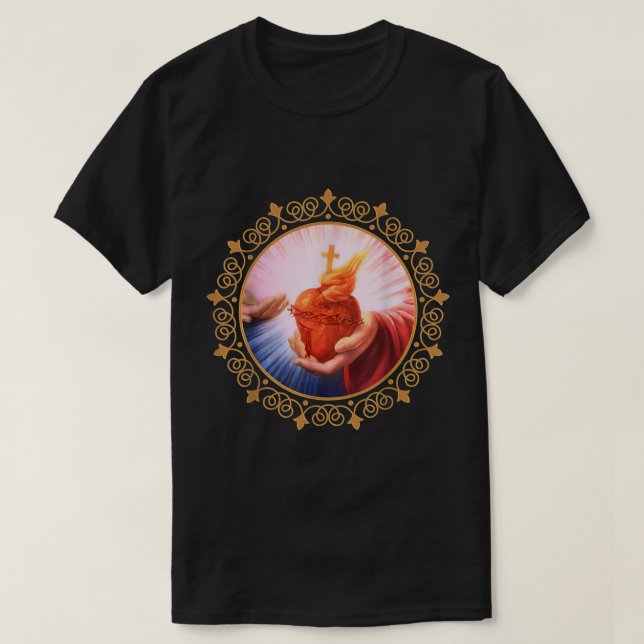 Förlikning av Jesus Bild i Helig hjärta T Shirt (Design framsida)