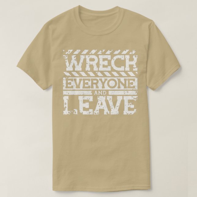 Förlisning Alla och Lämna Wrestling 2 T Shirt (Design framsida)