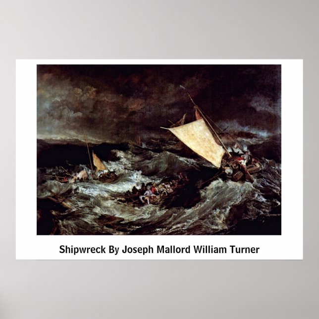 Förlisning av Joseph Mallord William Turner Poster (Framsidan)