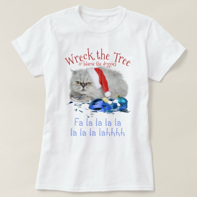 Förlisning av Träd-antijulsgrumpy Kattunge T Shirt (Design framsida)