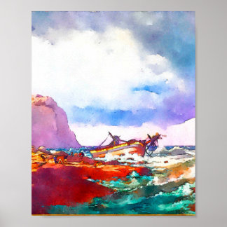 Förlisningen kusten i Norgen Poster