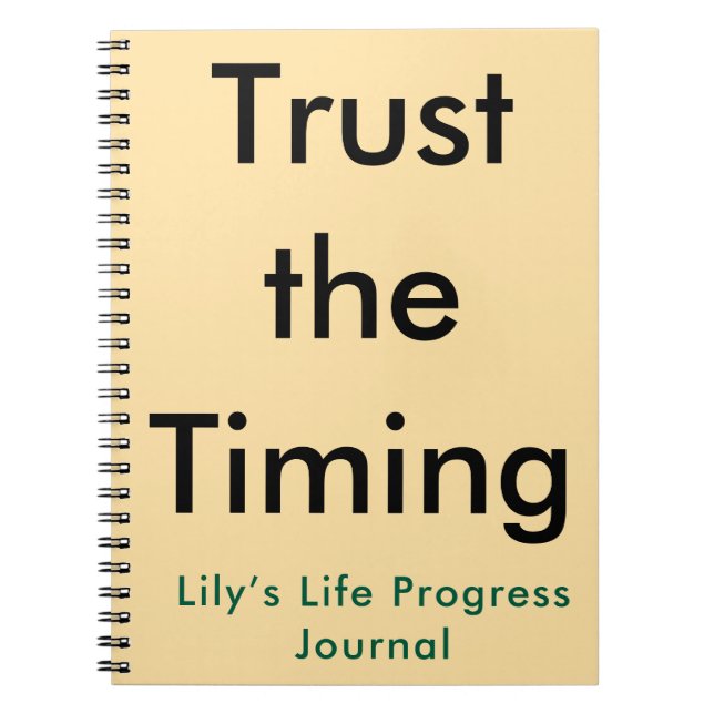 Förlita tidsinställd anpassad namnreparationsresa anteckningsbok (Framsidan)