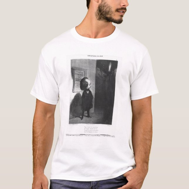 "Förlöjligar du jour", karikatyren av Victor Hugo Tee Shirt (Framsida)