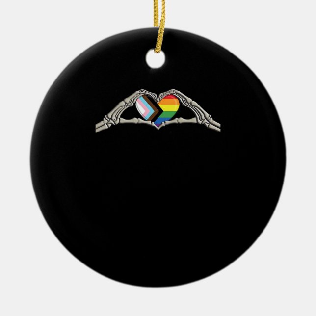 Förlopp för Pridet Bone Händer Heart Julgransprydnad Keramik (Framsidan)