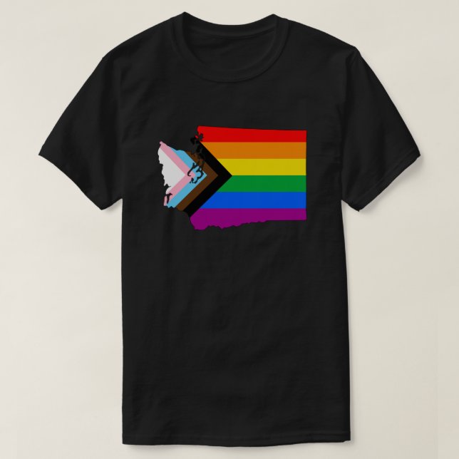 Förlopp för Washington State Pride LGBTQ-Pridet T Shirt (Design framsida)