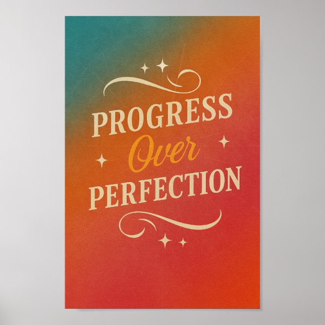 Förlopp över Perfektion Poster | Vibrant konst (Framsidan)