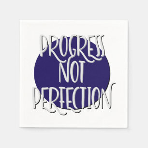 Förlopp utan Perfektion Slogan Napkin Pappersservett