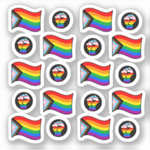 Förloppsindikator för Pride Flagga Klistermärken