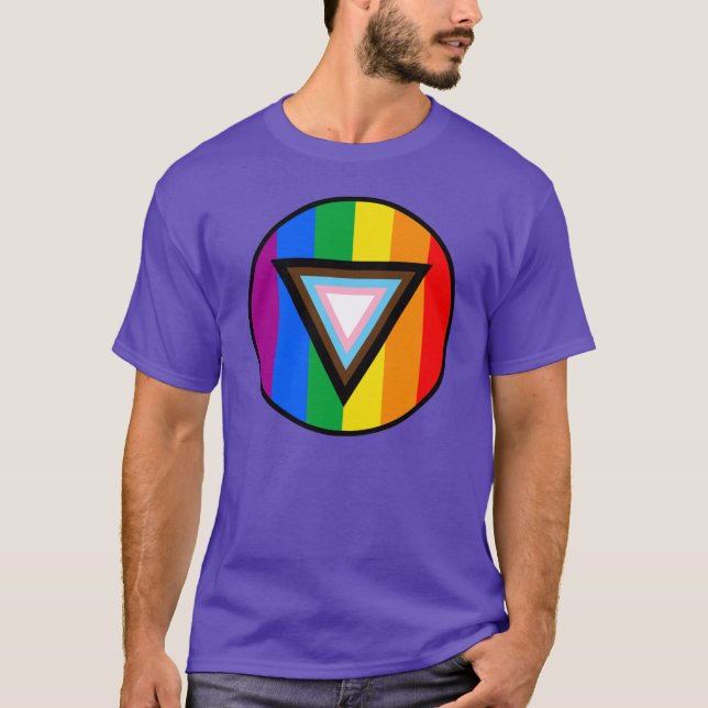 Förloppsknapp för triangel T-Shirt-Pride T Shirt (Framsida)