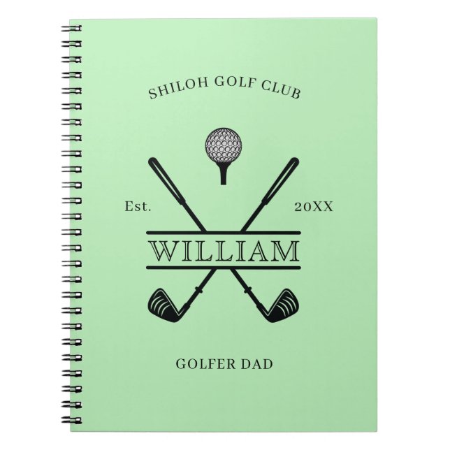 Förloppslogg för Golfer Kor Klubb Anteckningsbok (Framsidan)