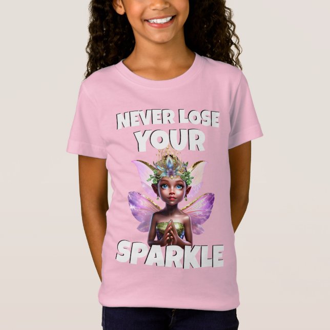 Förlora aldrig din gnistra Fairy tecknad princess T Shirt (Framsida)