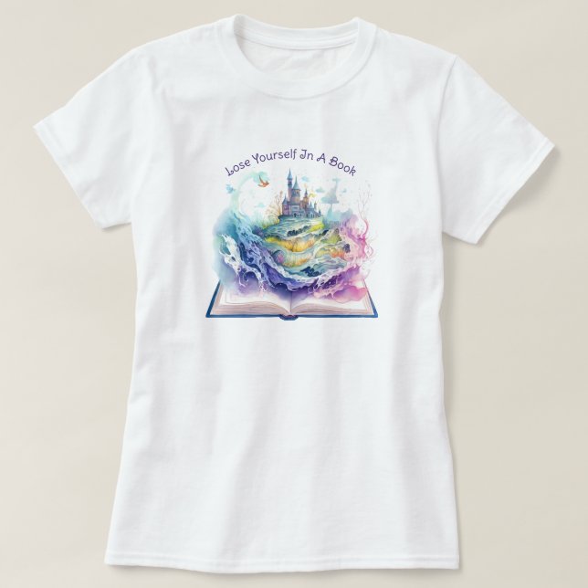 Förlora dig själv i Bok T Shirt (Design framsida)