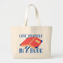 Förlora dig själv i bok Typografi Tygkasse