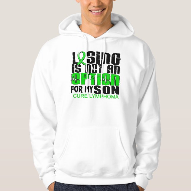 Förlora inte alternativlymfkörtelcancersonen sweatshirt med luva (Framsida)