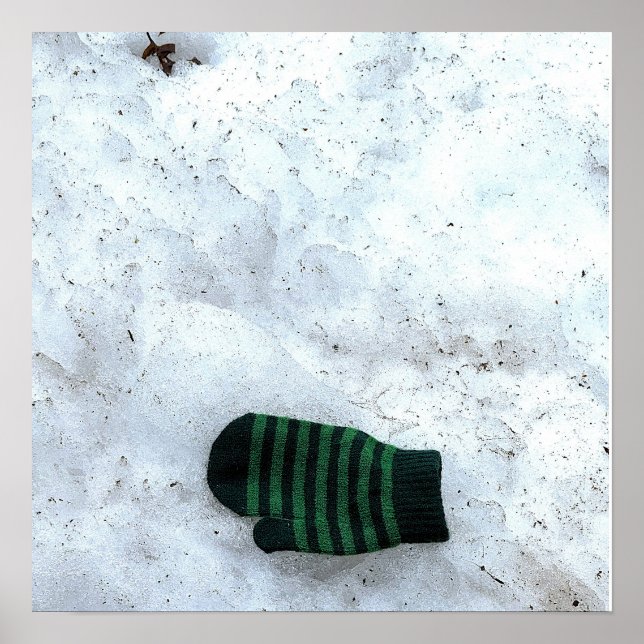 Förlorad Handske i Snö Affisch (Framsidan)