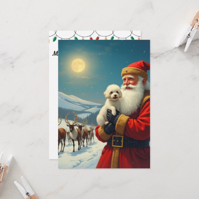 Förlorad hund av husdjur i julklapp inbjudningar (Fram/Back In Situ)