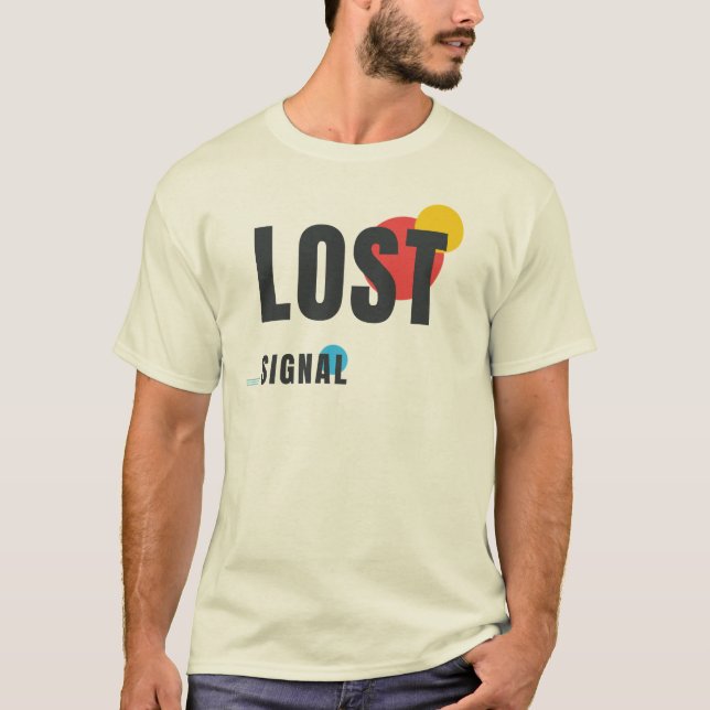 FÖRLORAD SIGNAL | Modern Teknisk Estetik Grafisk D T Shirt (Framsida)