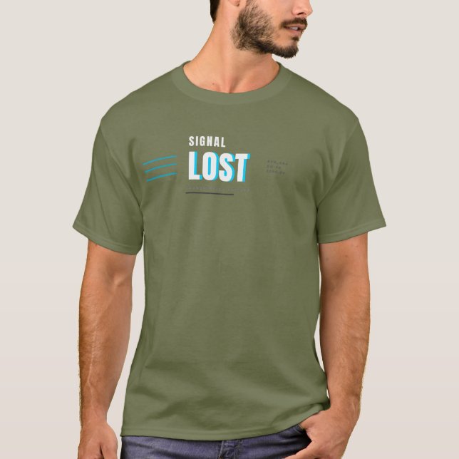 Förlorad signal Teknisk typografisk designLost Sig T Shirt (Framsida)