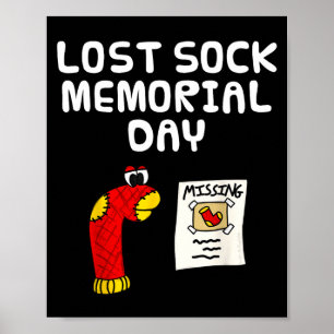 Förlorad strumpminnedag, tvättarbetare rolig poster