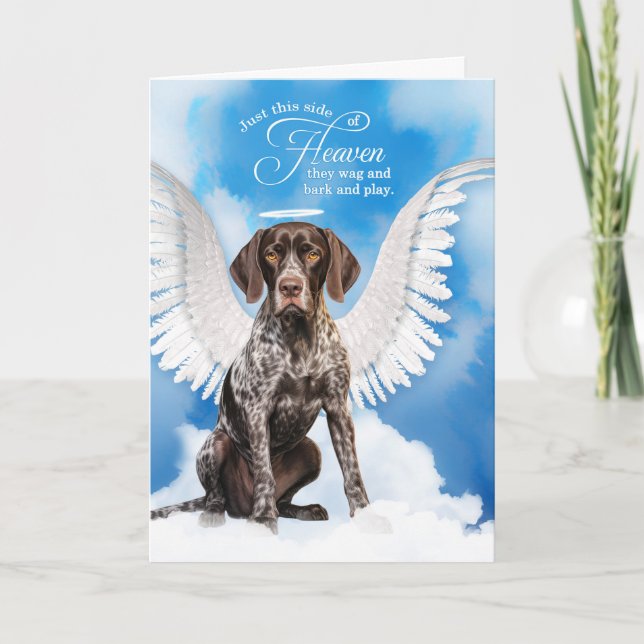 Förlorad tysk Shorthair Pointer Hund Pet Sympathy Kort (Framsida)