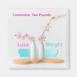 Förlorad vikt Målblommor Magnet