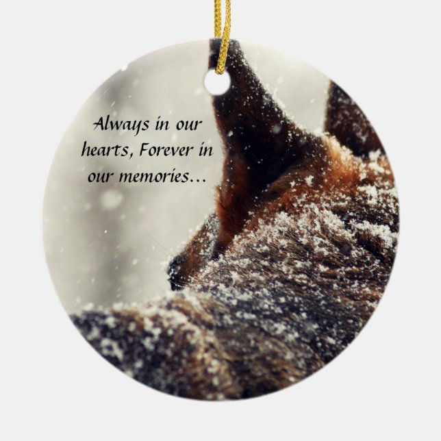 Förlorade den älsklings- prydnaden julgransprydnad keramik (Framsidan)