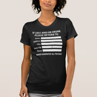 Förlorade/fylleristreturetiketten Tee