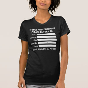 Förlorade/fylleristreturetiketten Tee Shirt