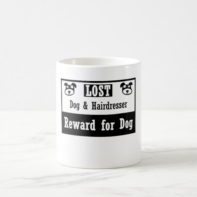 Förlorade hundfrisören kaffemugg (Center)