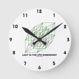 Förlorade i fifthen dimensionerar? rund klocka