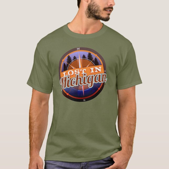 Förlorade i Michigan logotypskjorta Tee (Framsida)
