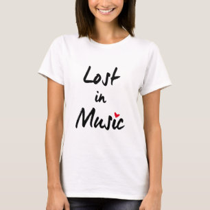 Förlorade i musik, mig älskar musik tee